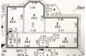 3-к квартира, вторичка, 80м2, 9/17 этаж