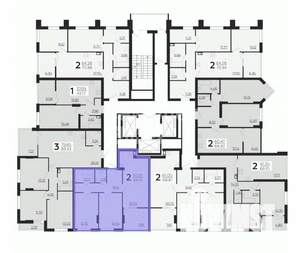 3-к квартира, вторичка, 69м2, 2/24 этаж