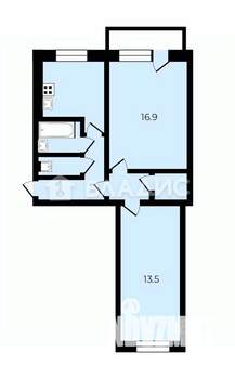2-к квартира, вторичка, 43м2, 2/5 этаж