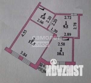 1-к квартира, вторичка, 46м2, 10/12 этаж