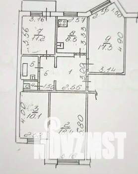 4-к квартира, вторичка, 81м2, 1/9 этаж