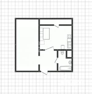 1-к квартира, вторичка, 40м2, 9/17 этаж