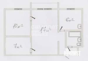 2-к квартира, вторичка, 43м2, 5/5 этаж