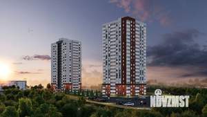 2-к квартира, строящийся дом, 55м2, 16/19 этаж