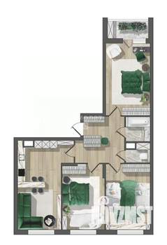 3-к квартира, вторичка, 98м2, 7/17 этаж