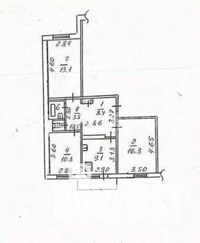 3-к квартира, вторичка, 65м2, 9/10 этаж