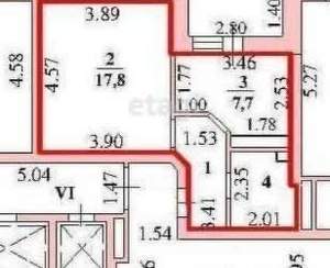 1-к квартира, вторичка, 39м2, 4/20 этаж