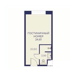 1-к квартира, вторичка, 25м2, 5/23 этаж