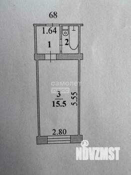 Студия квартира, вторичка, 21м2, 1/3 этаж