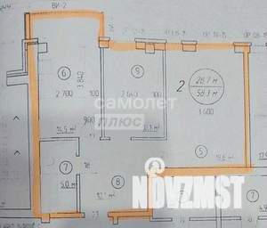 2-к квартира, вторичка, 58м2, 4/14 этаж