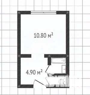 1-к квартира, вторичка, 19м2, 1/5 этаж