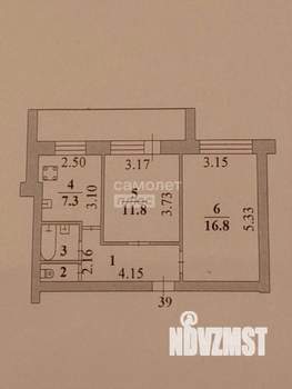 2-к квартира, вторичка, 46м2, 6/12 этаж