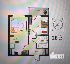 2-к квартира, вторичка, 32м2, 3/18 этаж