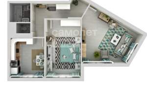 2-к квартира, вторичка, 64м2, 13/19 этаж