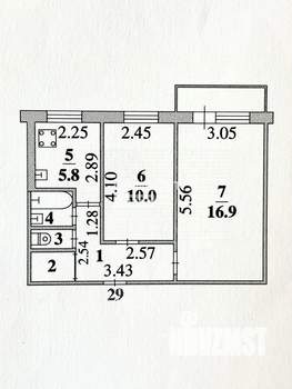 2-к квартира, вторичка, 47м2, 5/5 этаж