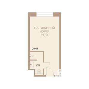 1-к квартира, вторичка, 24м2, 14/23 этаж