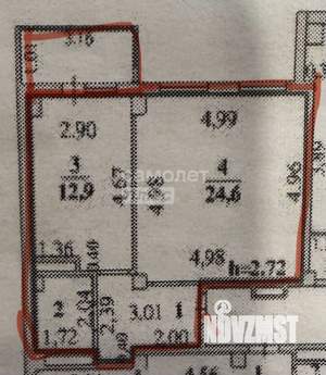 1-к квартира, вторичка, 47м2, 7/17 этаж