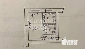 1-к квартира, вторичка, 30м2, 1/5 этаж