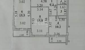 2-к квартира, вторичка, 62м2, 1/17 этаж
