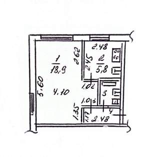 1-к квартира, вторичка, 31м2, 1/5 этаж