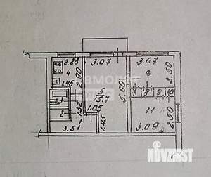 3-к квартира, вторичка, 47м2, 5/5 этаж