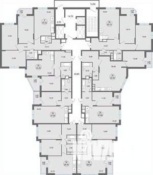 3-к квартира, строящийся дом, 68м2, 3/25 этаж