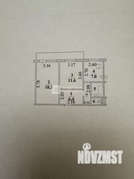 2-к квартира, вторичка, 50м2, 2/9 этаж