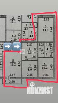 3-к квартира, вторичка, 64м2, 2/10 этаж