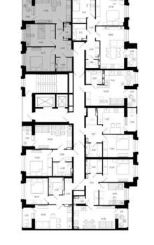 2-к квартира, строящийся дом, 56м2, 11/17 этаж