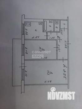 2-к квартира, вторичка, 48м2, 1/5 этаж