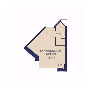 1-к квартира, вторичка, 21м2, 15/23 этаж