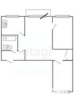 3-к квартира, вторичка, 56м2, 4/4 этаж