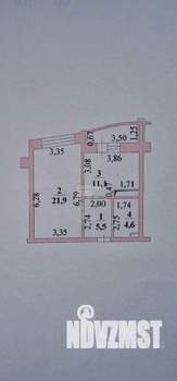 1-к квартира, вторичка, 43м2, 16/22 этаж