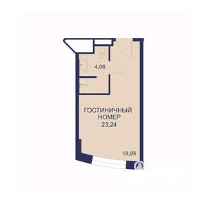 1-к квартира, вторичка, 23м2, 15/23 этаж