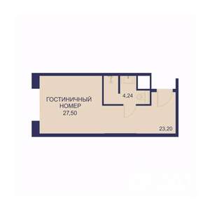 1-к квартира, вторичка, 27м2, 10/23 этаж