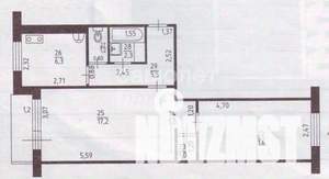 2-к квартира, вторичка, 47м2, 4/5 этаж