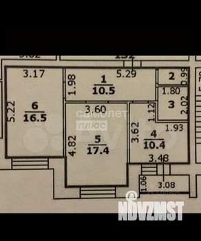 2-к квартира, вторичка, 60м2, 4/5 этаж