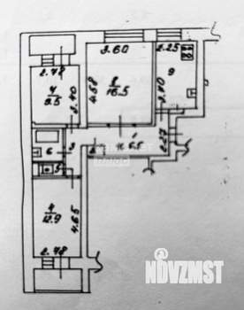 3-к квартира, вторичка, 63м2, 3/9 этаж