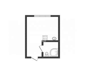 Студия квартира, вторичка, 18м2, 4/9 этаж