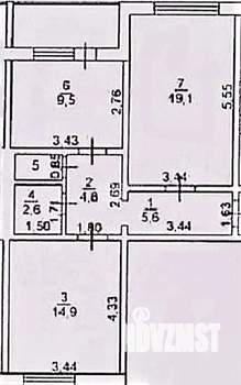 2-к квартира, вторичка, 58м2, 9/10 этаж