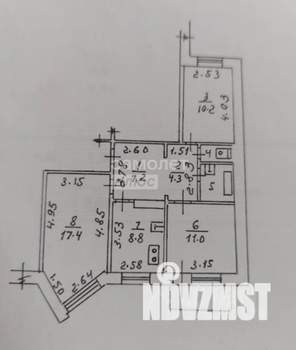 2-к квартира, вторичка, 44м2, 2/5 этаж