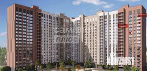 2-к квартира, строящийся дом, 61м2, 13/17 этаж