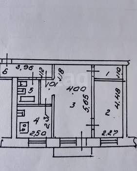 2-к квартира, вторичка, 40м2, 3/5 этаж