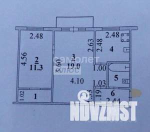 2-к квартира, вторичка, 44м2, 5/5 этаж