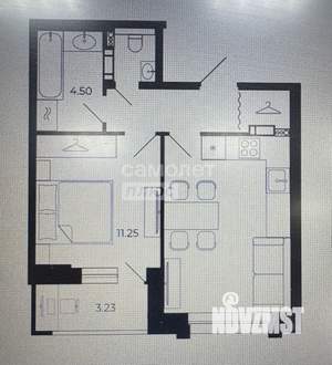 1-к квартира, вторичка, 41м2, 9/12 этаж