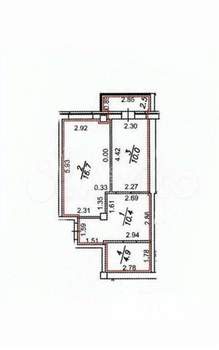 1-к квартира, вторичка, 45м2, 9/13 этаж