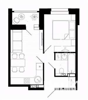 2-к квартира, вторичка, 38м2, 5/25 этаж