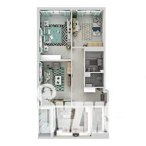 3-к квартира, строящийся дом, 88м2, 11/21 этаж