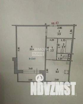 1-к квартира, вторичка, 41м2, 1/10 этаж