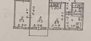 3-к квартира, вторичка, 57м2, 3/5 этаж